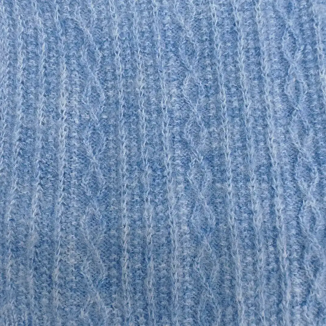 China Yarn for Crop Top,Hoodie,Open Cardigan (Sweater) Mossy Yarn Fancy Yarn Recycled Polyester Polyester Spandex Blue color buy from China wholesaler bulk order at wholesale price free worldwide shipping Alibaba