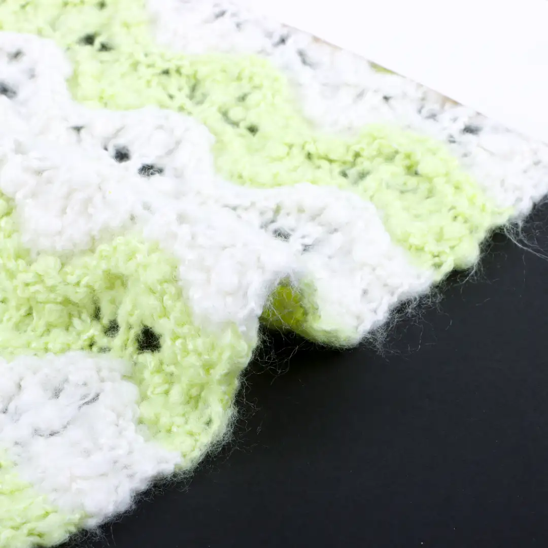 China Yarn for Hoodie,Round Neck Pullover (Sweater),Crew Neck Pullover (Sweater),Crop Top Pullover (Sweater) Knot Yarn Fancy Yarn CMIA Cotton Acrylic Recycled Polyester White&green color buy from China wholesaler bulk order at wholesale price free worldwide shipping Alibaba