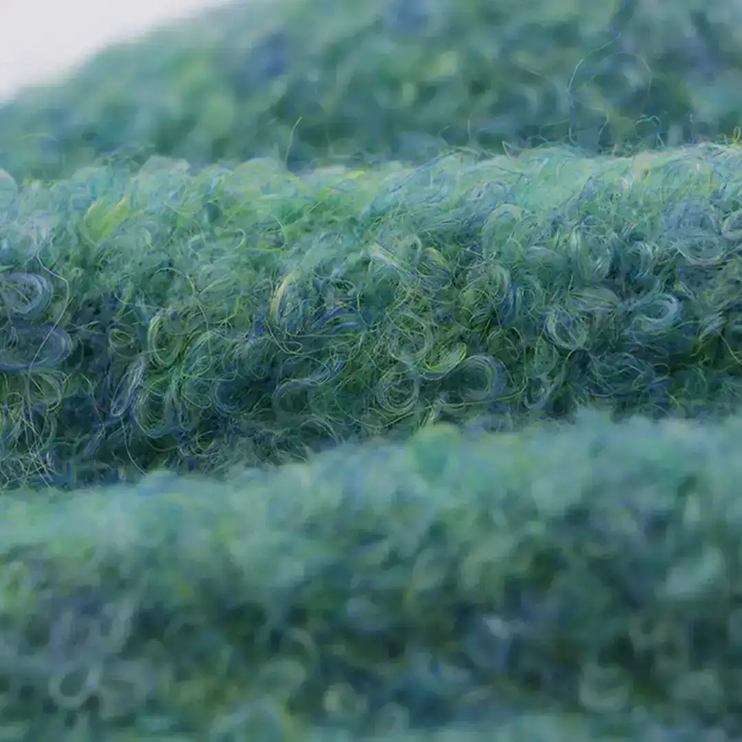 China Yarn for Open Cardigan (Sweater),Knitted Jacket (Sweater),Round Neck Pullover (Sweater) Boucle Yarn Fancy Yarn Wool Nylon Elastane Polyester Recycled Polyester green，brown color buy from China wholesaler bulk order at wholesale price free worldwide shipping Alibaba