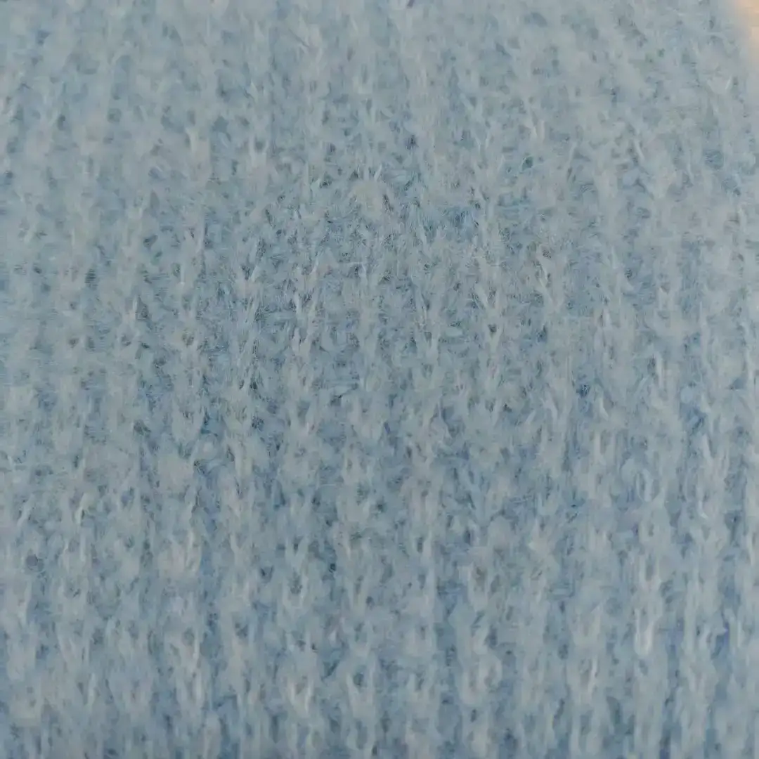 China Yarn for Open Cardigan (Sweater),Knitted Jacket (Sweater),Round Neck Pullover (Sweater) Mossy Yarn Fancy Yarn Wool Acrylic Recycled Polyester Nylon blue、pink、gray color buy from China wholesaler bulk order at wholesale price free worldwide shipping Alibaba