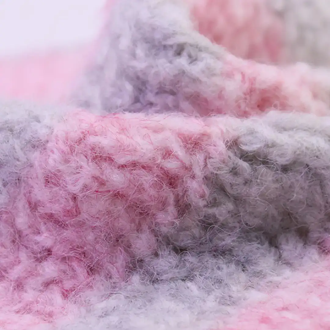 China Yarn for Open Cardigan (Sweater),Knitted Jacket (Sweater),Round Neck Pullover (Sweater) Mossy Yarn Fancy Yarn Wool Acrylic Nylon Polyester Elastane pink、gray color buy from China wholesaler bulk order at wholesale price free worldwide shipping Alibaba