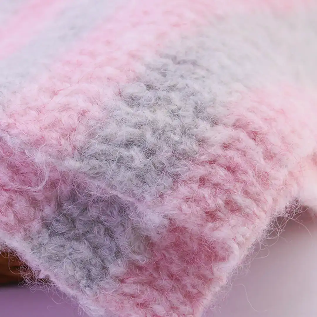 China Yarn for Open Cardigan (Sweater),Knitted Jacket (Sweater),Round Neck Pullover (Sweater) Mossy Yarn Fancy Yarn Wool Acrylic Nylon Polyester Elastane pink、gray color buy from China wholesaler bulk order at wholesale price free worldwide shipping Alibaba