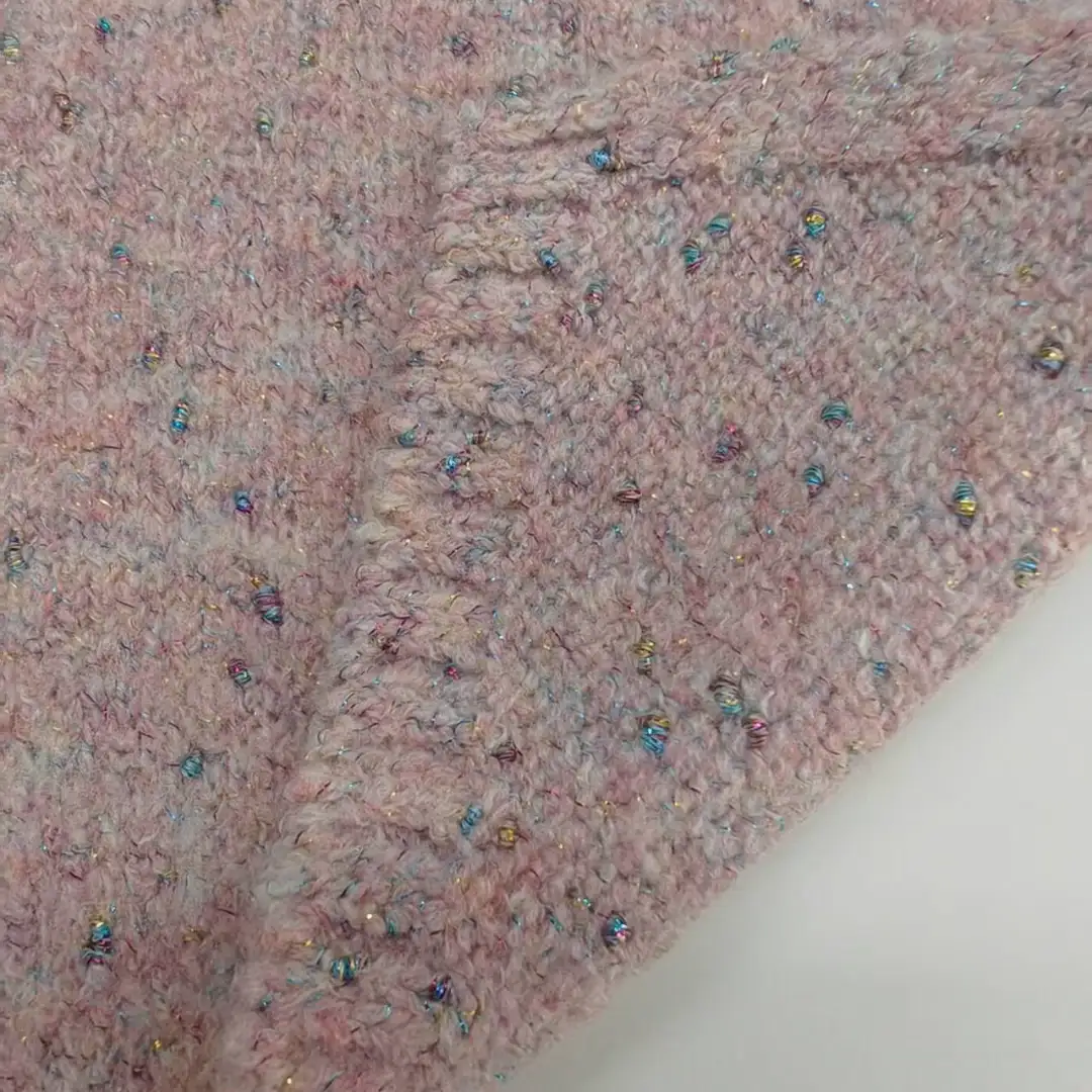 China Yarn for Open Cardigan (Sweater),Knitted Jacket (Sweater),Round Neck Pullover (Sweater) Knot Yarn Fancy Yarn Acrylic Elastane Polyester Lurex white，pink color buy from China wholesaler bulk order at wholesale price free worldwide shipping Alibaba