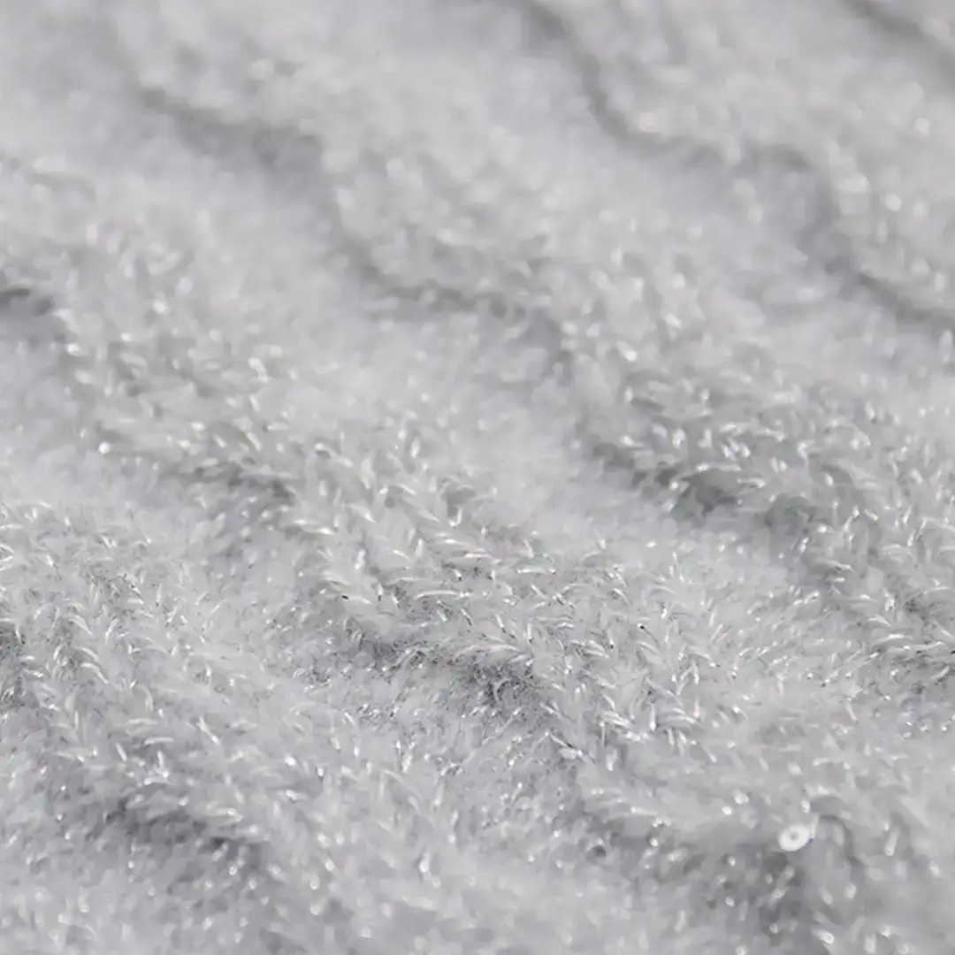 China Yarn for Open Cardigan (Sweater),Knitted Jacket (Sweater),Round Neck Pullover (Sweater),Crew Neck Pullover (Sweater) Mossy Yarn Fancy Yarn Polyester Acrylic Elastane gray，white color buy from China wholesaler bulk order at wholesale price free worldwide shipping Alibaba