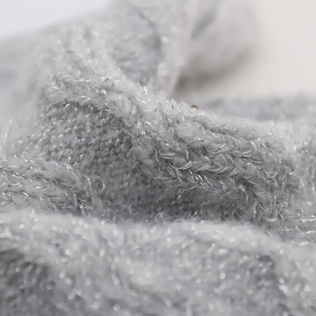 China Yarn for Open Cardigan (Sweater),Knitted Jacket (Sweater),Round Neck Pullover (Sweater),Crew Neck Pullover (Sweater) Mossy Yarn Fancy Yarn Polyester Acrylic Elastane gray，white color buy from China wholesaler bulk order at wholesale price free worldwide shipping Alibaba