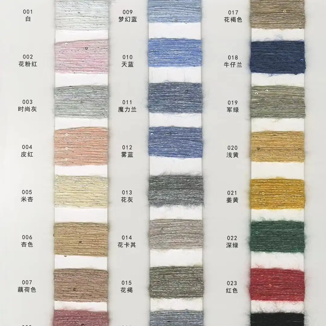 China Yarn for Full-Zipper Cardigan (Sweater),Half-Zipper Cardigan (Sweater),Round Neck Pullover (Sweater),Crew Neck Pullover (Sweater),Crop Top Pullover (Sweater) Mossy Yarn Fancy Yarn Polyester Acrylic Lurex Elastane 纯色 color buy from China wholesaler bulk order at wholesale price free worldwide shipping Alibaba