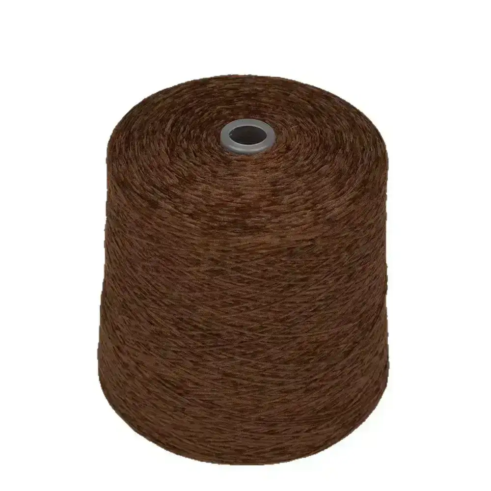 China Yarn for Round Neck Pullover (Sweater),Crop Top Pullover (Sweater),Loungewear Shiny Chenille Fancy Yarn Polyester 棕色 color buy from China wholesaler bulk order at wholesale price free worldwide shipping Alibaba