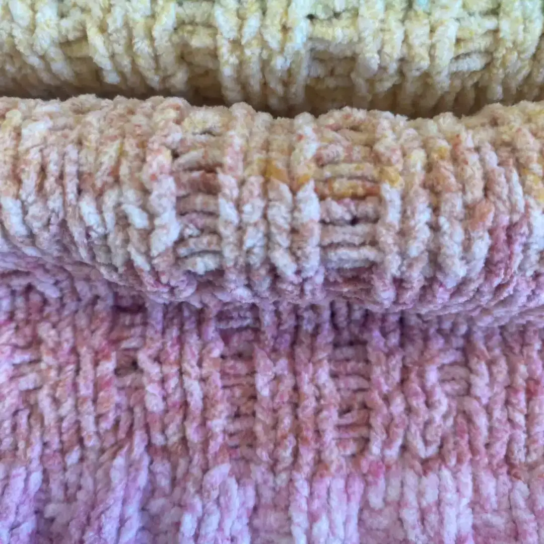 China Yarn for Open Cardigan (Sweater) Matt Chenille Fancy Yarn Polyester 彩虹 color buy from China wholesaler bulk order at wholesale price free worldwide shipping Alibaba