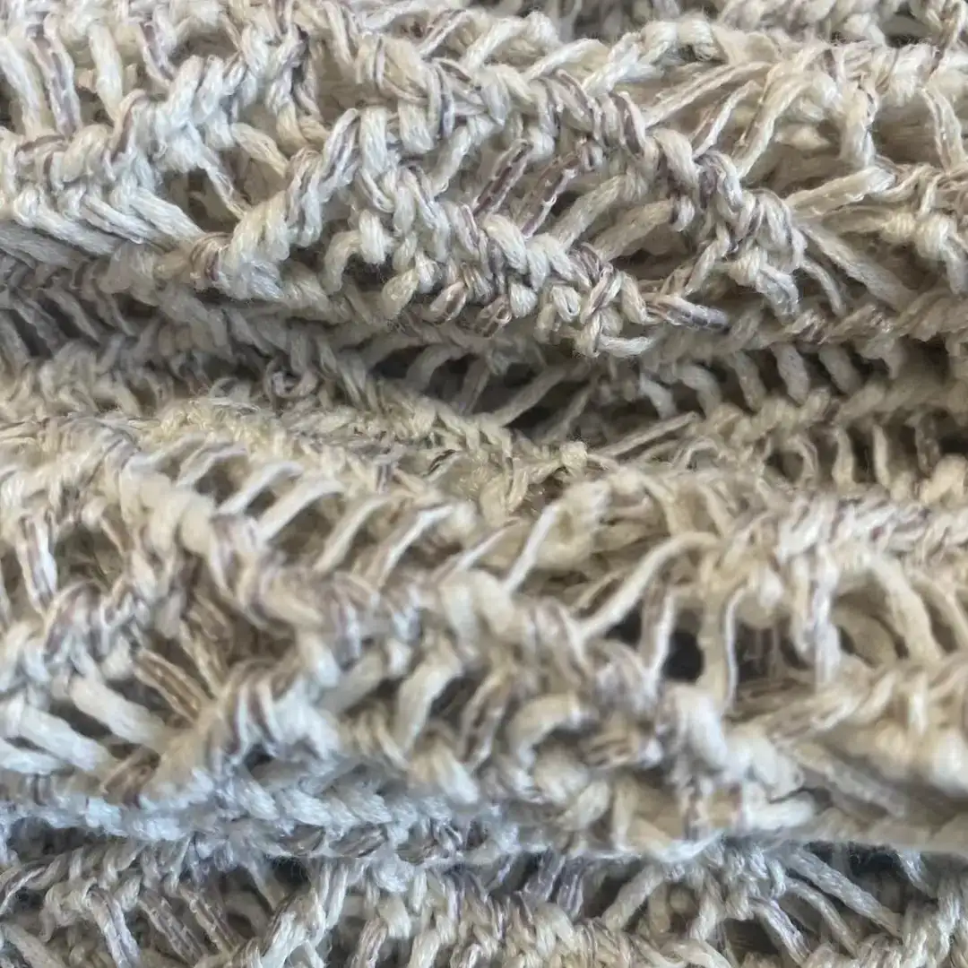 China Yarn for Open Cardigan (Sweater) Flat Tape Yarn Fancy Yarn Cotton Polyester Cream color buy from China wholesaler bulk order at wholesale price free worldwide shipping Alibaba