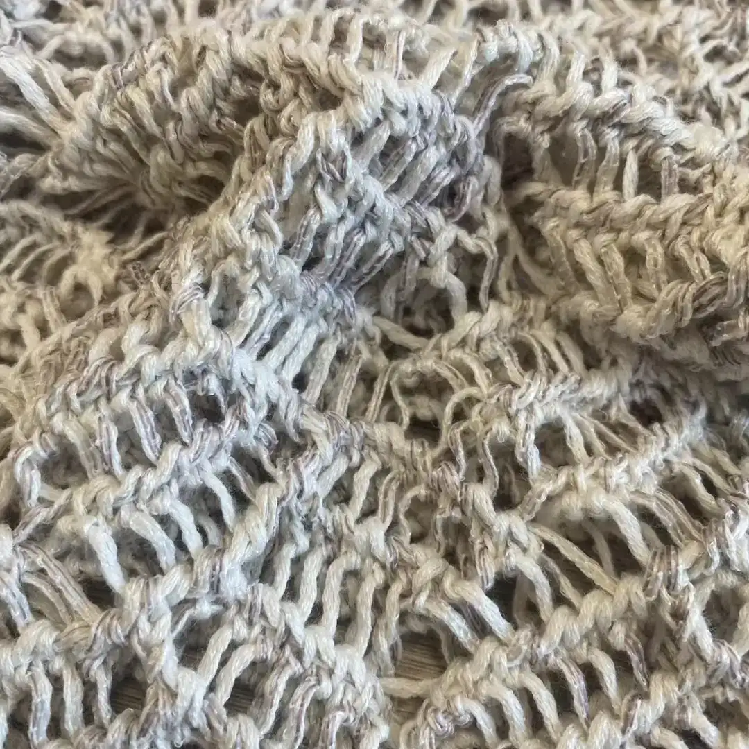 China Yarn for Open Cardigan (Sweater) Flat Tape Yarn Fancy Yarn Cotton Polyester Cream color buy from China wholesaler bulk order at wholesale price free worldwide shipping Alibaba