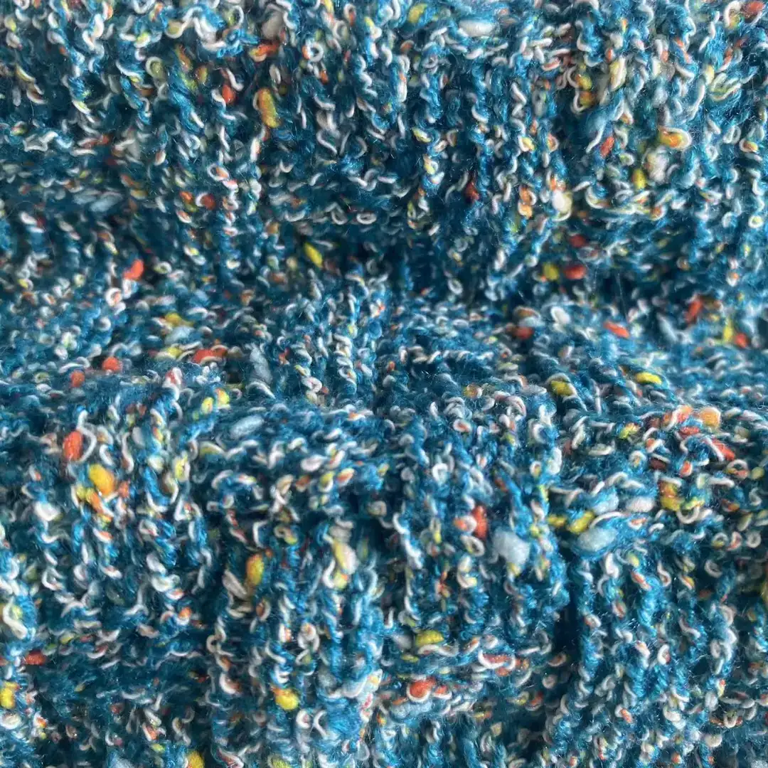 China Yarn for Open Cardigan (Sweater) Boucle Yarn Fancy Yarn Polyester Acrylic Light Blue color buy from China wholesaler bulk order at wholesale price free worldwide shipping Alibaba