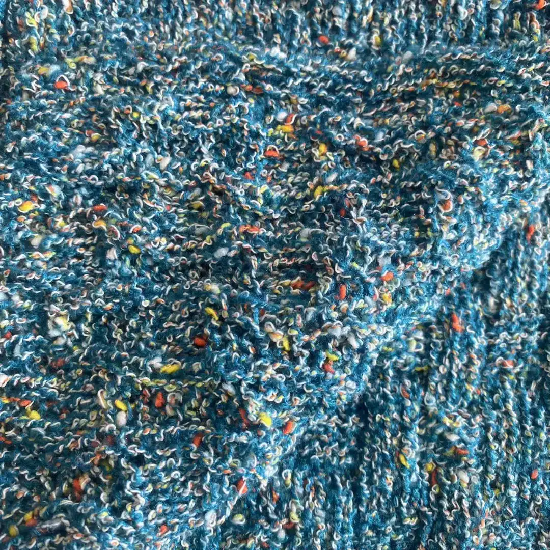 China Yarn for Open Cardigan (Sweater) Boucle Yarn Fancy Yarn Polyester Acrylic Light Blue color buy from China wholesaler bulk order at wholesale price free worldwide shipping Alibaba