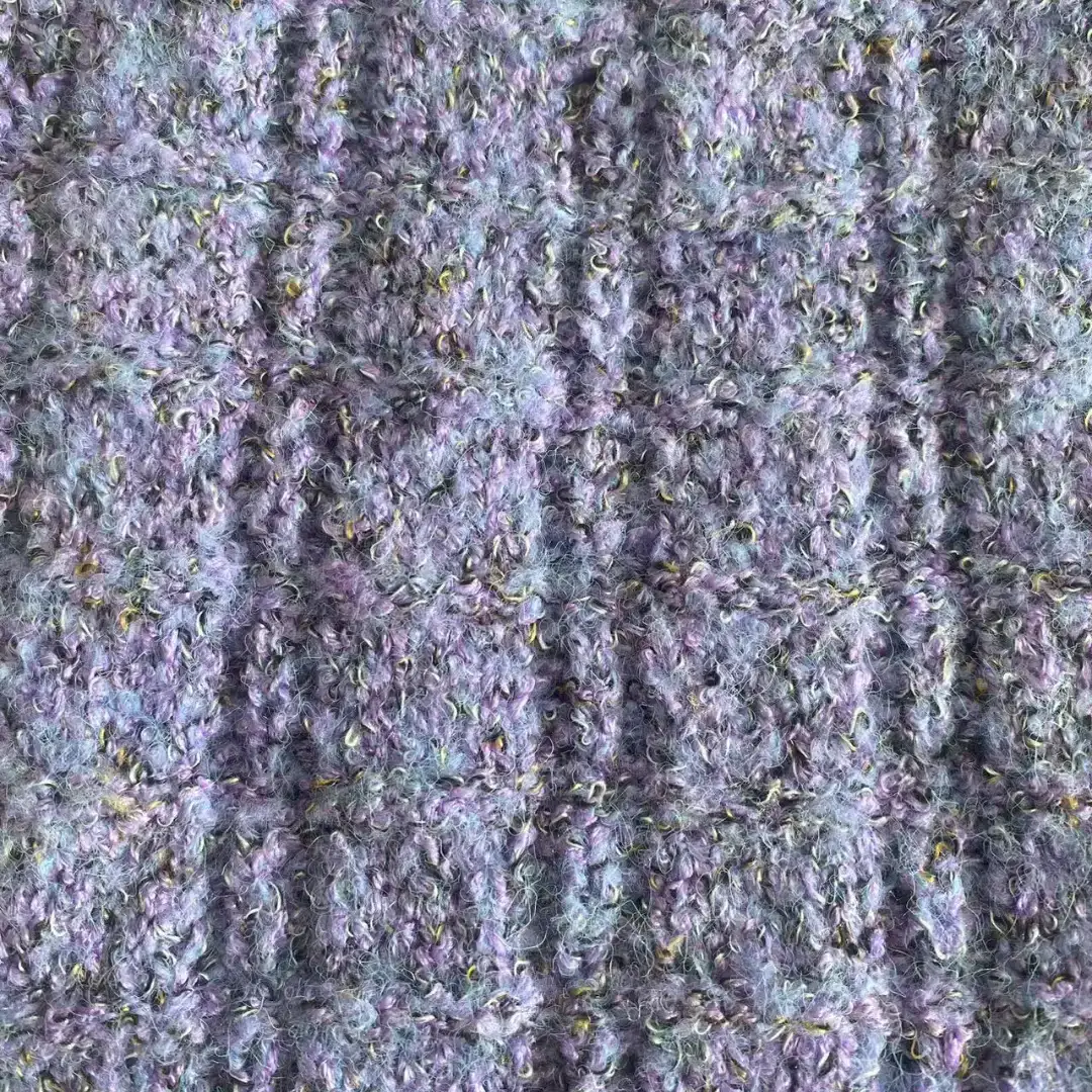 China Yarn for Open Cardigan (Sweater) Boucle Yarn Fancy Yarn Acrylic Polyester Nylon Wool Lurex purple color buy from China wholesaler bulk order at wholesale price free worldwide shipping Alibaba