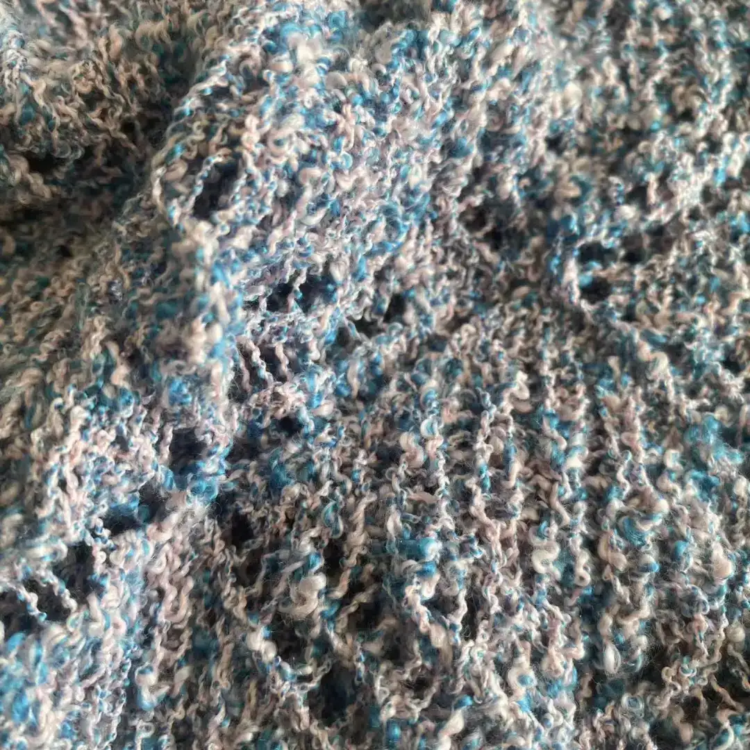 China Yarn for Open Cardigan (Sweater) Boucle Yarn Fancy Yarn Polyester Recycled Polyester PURPLE color buy from China wholesaler bulk order at wholesale price free worldwide shipping Alibaba