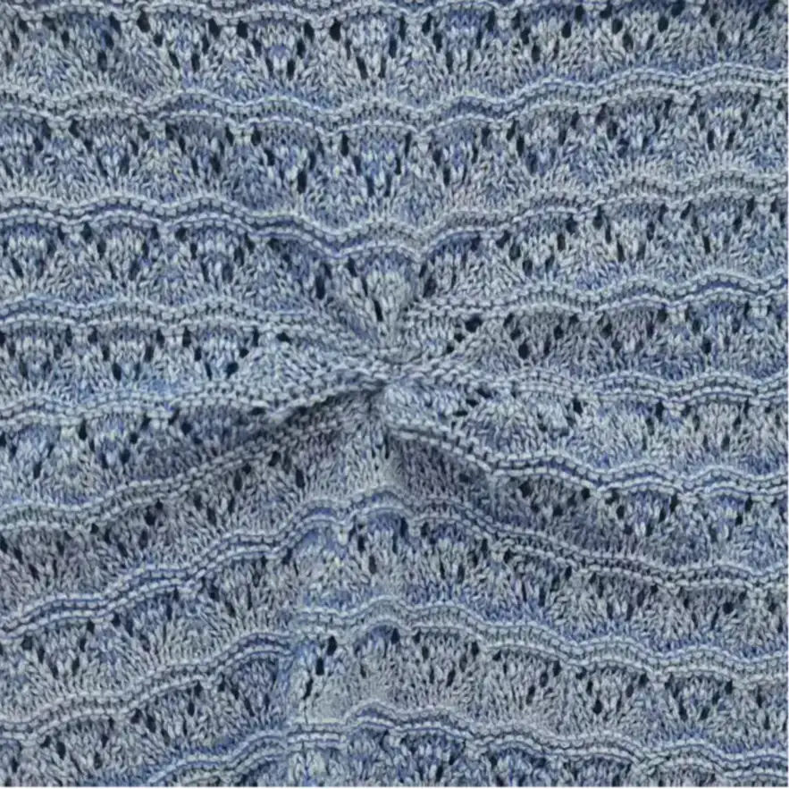 China Yarn for Ladies Vest (Sweater),Roll Neck Jumper (Sweater) Flat Tape Yarn Fancy Yarn BCI Cotton Recycled Polyester Lurex Blue color buy from China wholesaler bulk order at wholesale price free worldwide shipping Alibaba