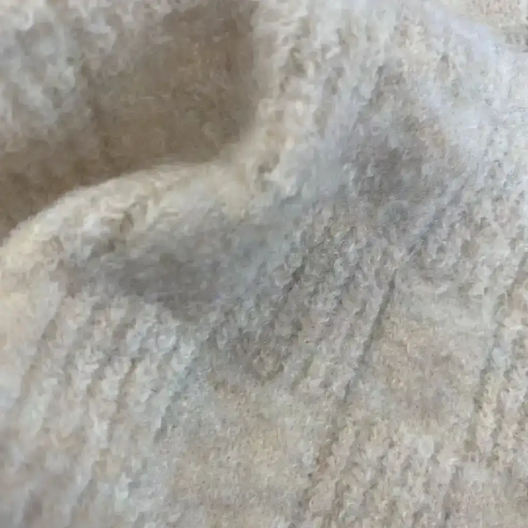 China Yarn for Open Cardigan (Sweater) Boucle Yarn Fancy Yarn Recycled Polyester Acrylic Wool Elastane ECRU color buy from China wholesaler bulk order at wholesale price free worldwide shipping Alibaba
