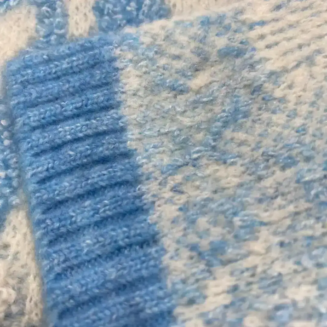 China Yarn for Open Cardigan (Sweater) Mossy Yarn Fancy Yarn Recycled Polyester Acrylic Wool Spandex BLUE color buy from China wholesaler bulk order at wholesale price free worldwide shipping Alibaba