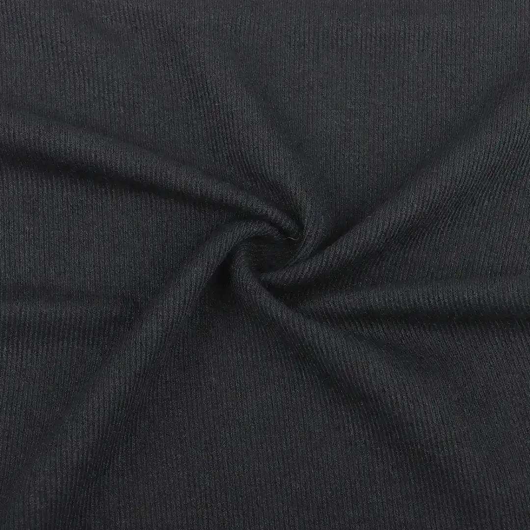 China Fabric for T-Shirt,Tank Top,Hoodie   Rib Knit Fabric Rayon Polyester Elastane black color buy from China wholesaler bulk order at wholesale price free worldwide shipping Alibaba
