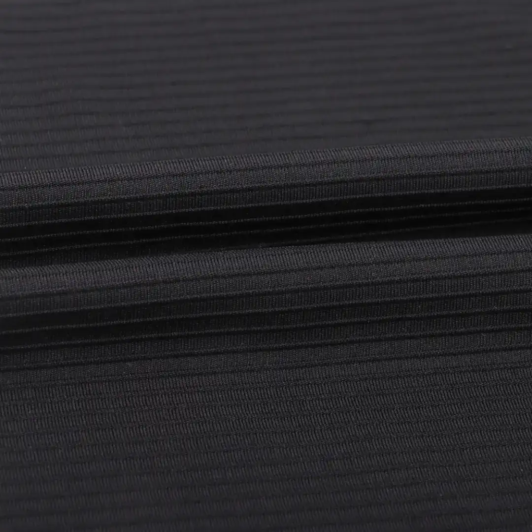 China Fabric for T-Shirt,Tank Top,Dresses (Pullover)  Weft Jacquard Knit Fabric Polyester Elastane black color buy from China wholesaler bulk order at wholesale price free worldwide shipping Alibaba