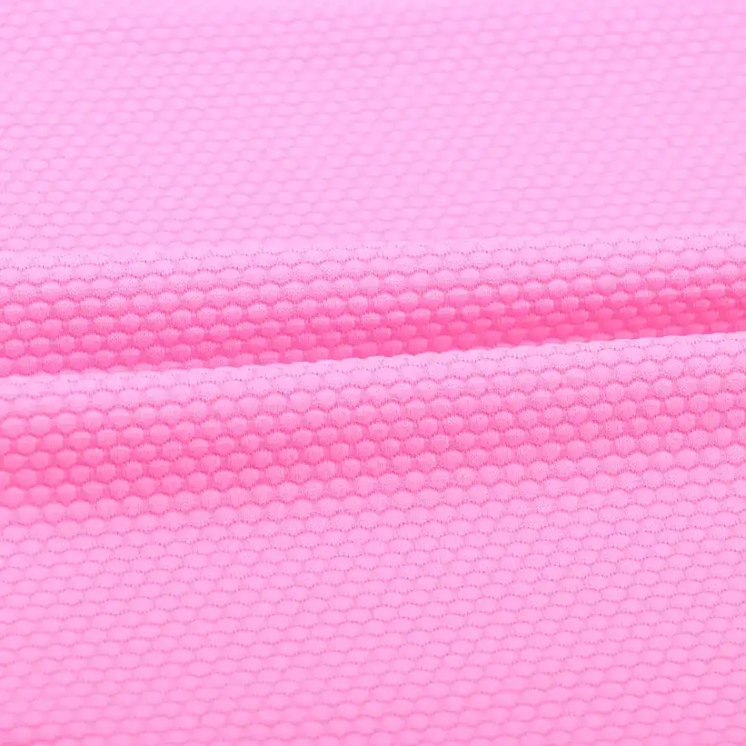 China Fabric for T-Shirt,Polo Shirt Weft Jacquard Knit Fabric Nylon Elastane pink color buy from China wholesaler bulk order at wholesale price free worldwide shipping Alibaba