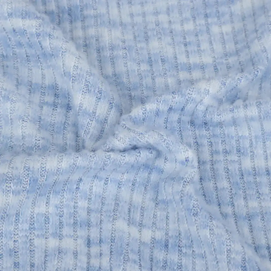 China Fabric for Polo Shirt,Crop Top,Hoodie   Rib Knit Fabric Polyester Spandex Blue color buy from China wholesaler bulk order at wholesale price free worldwide shipping Alibaba