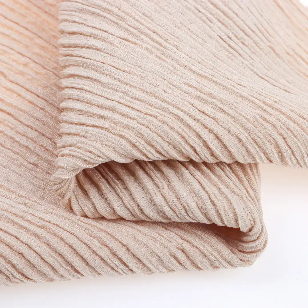 China Fabric for Jackets Weft Jacquard Knit Fabric Polyester Elastane off-white color buy from China wholesaler bulk order at wholesale price free worldwide shipping Alibaba