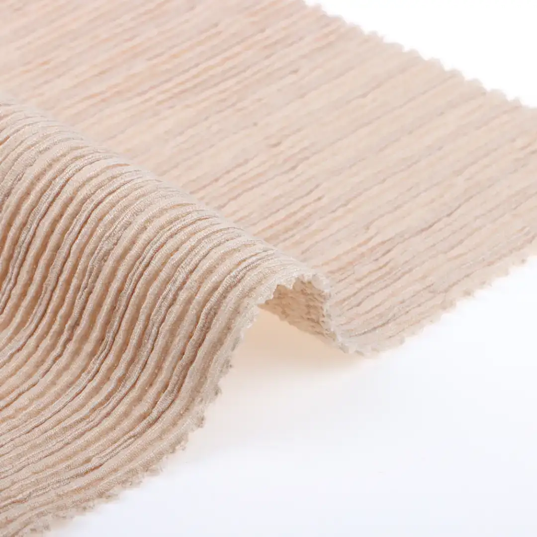 China Fabric for Jackets Weft Jacquard Knit Fabric Polyester Elastane off-white color buy from China wholesaler bulk order at wholesale price free worldwide shipping Alibaba