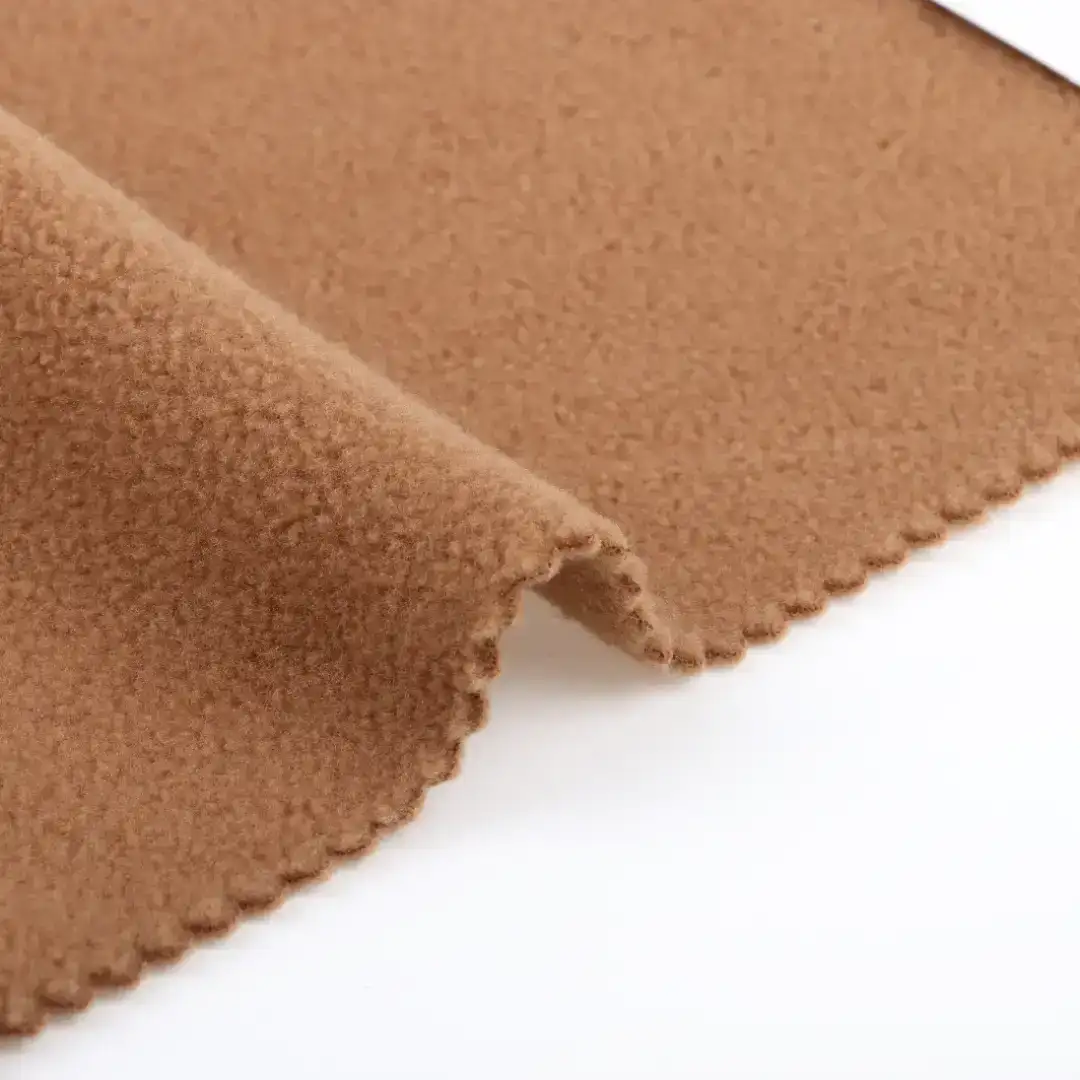 China Fabric for Jackets Polar Fleece Knit Fabric Polyester burnt sugar coloring color buy from China wholesaler bulk order at wholesale price free worldwide shipping Alibaba