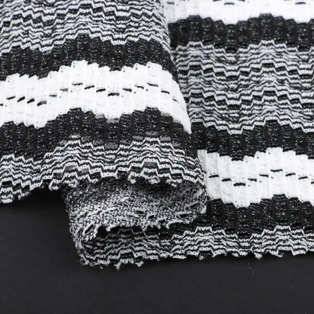 China Fabric for Tank Top,Blouse,Dresses (Pullover)  Lace Knit Fabric Polyester Elastane black /white color buy from China wholesaler bulk order at wholesale price free worldwide shipping Alibaba