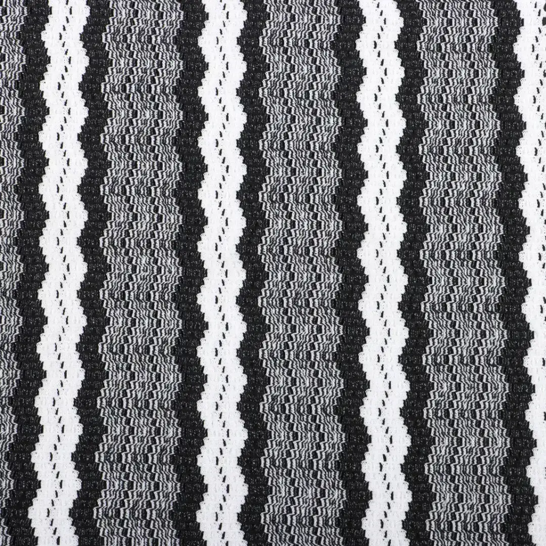 China Fabric for Tank Top,Blouse,Dresses (Pullover)  Lace Knit Fabric Polyester Elastane black /white color buy from China wholesaler bulk order at wholesale price free worldwide shipping Alibaba