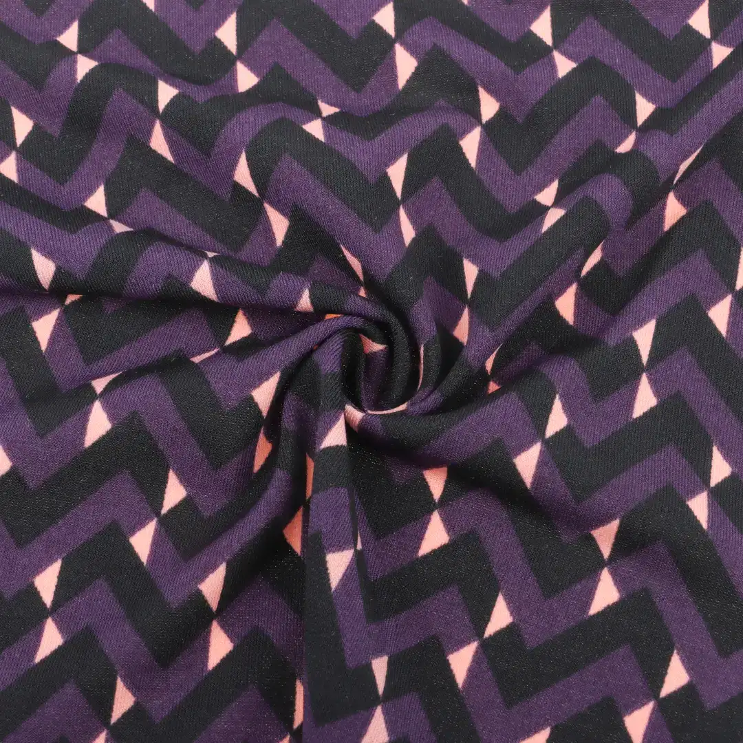China Fabric for Blouse,T-shirt  Single Jersey Knit Fabric Polyester Elastane Purplish black color buy from China wholesaler bulk order at wholesale price free worldwide shipping Alibaba