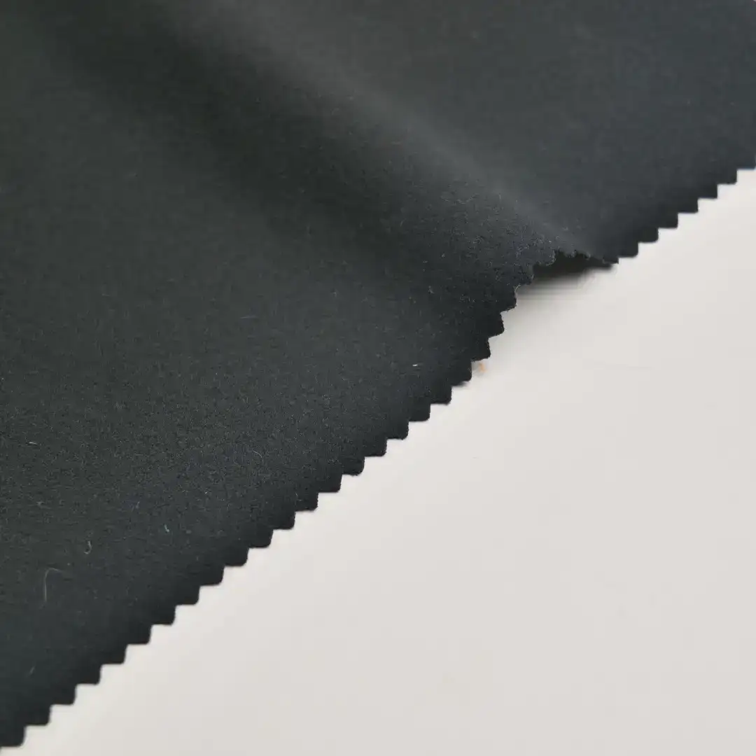 China Fabric for Jackets,Trench Coat,Overcoat Fleece Knit Fabric Polyester BLACK color buy from China wholesaler bulk order at wholesale price free worldwide shipping Alibaba