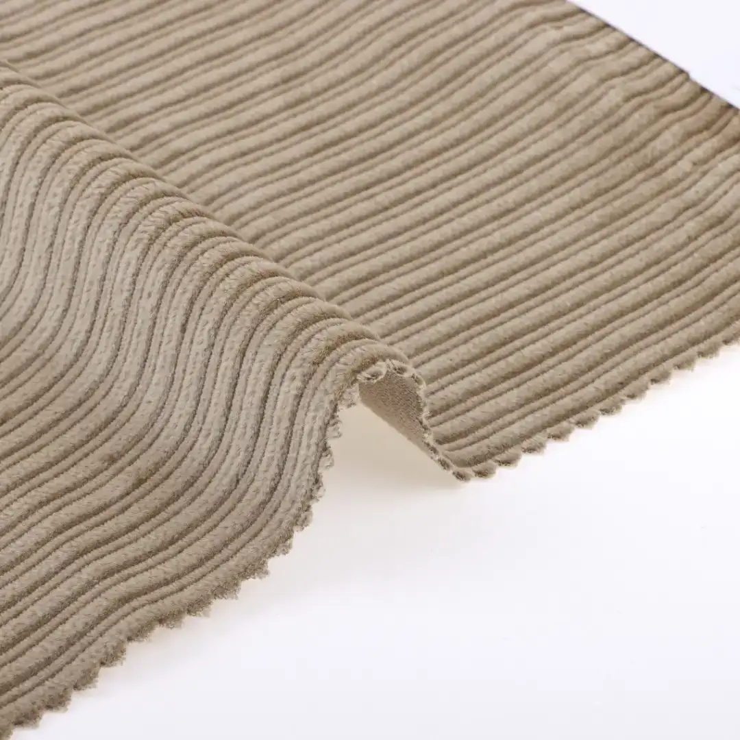 China Fabric for Jackets,Blazer Weft Corduroy Knit Fabric Cotton Spandex COFFEE color buy from China wholesaler bulk order at wholesale price free worldwide shipping Alibaba