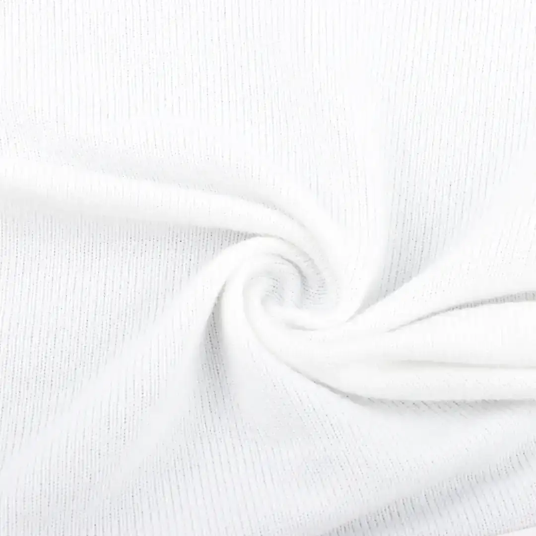 China Fabric for T-Shirt,Hoodie  ,Dresses (Cardigan Open)  Hacci Knit Fabric Polyester Spandex WHITE color buy from China wholesaler bulk order at wholesale price free worldwide shipping Alibaba