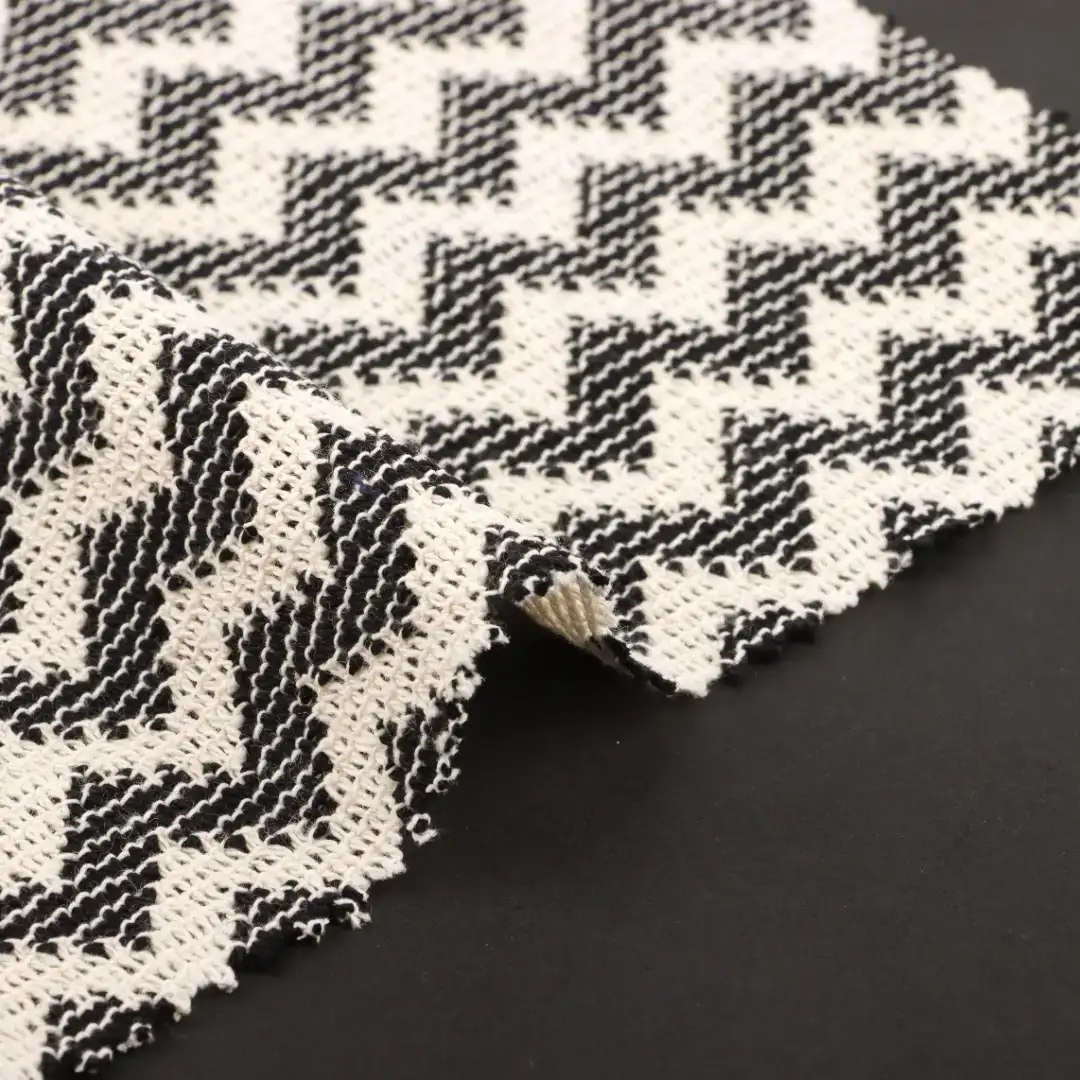 China Fabric for Ladies Vest ,Dresses (Cardigan Open)  Lace Knit Fabric Cotton Milky white and black color buy from China wholesaler bulk order at wholesale price free worldwide shipping Alibaba