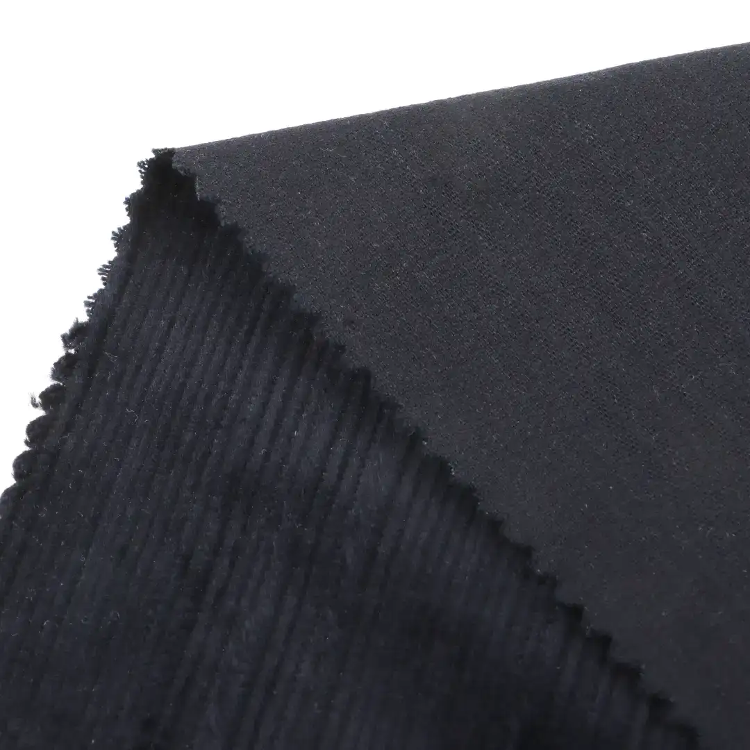 China Fabric for Jackets Cotton Corduroy Natural Woven Fabric Cotton Spandex BLACK color buy from China wholesaler bulk order at wholesale price free worldwide shipping Alibaba