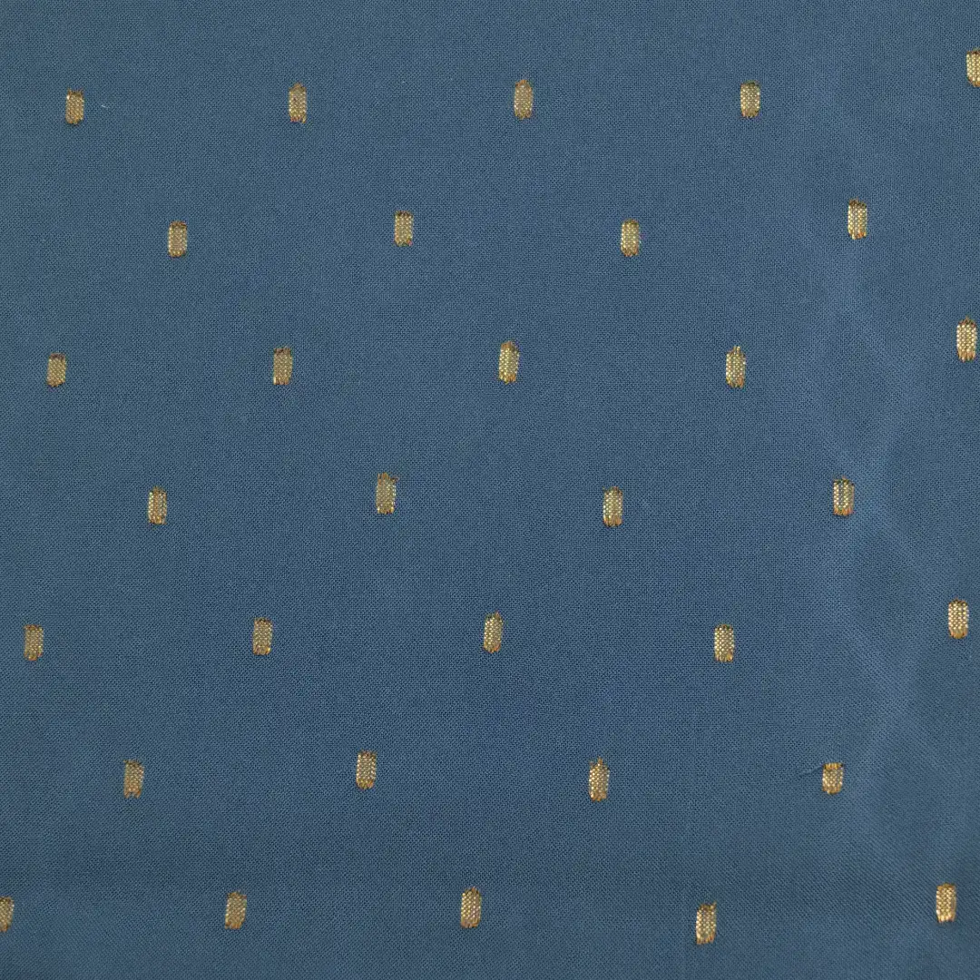 China Fabric for Shirt,Blouse,Shirt Long Sleeve Button ,Shirt Half Sleeve Button ,Over Shirt Polyester Cut Flower Fabric Synthetic Woven Fabric Eco Vero Metallic fiber blue color buy from China wholesaler bulk order at wholesale price free worldwide shipping Alibaba