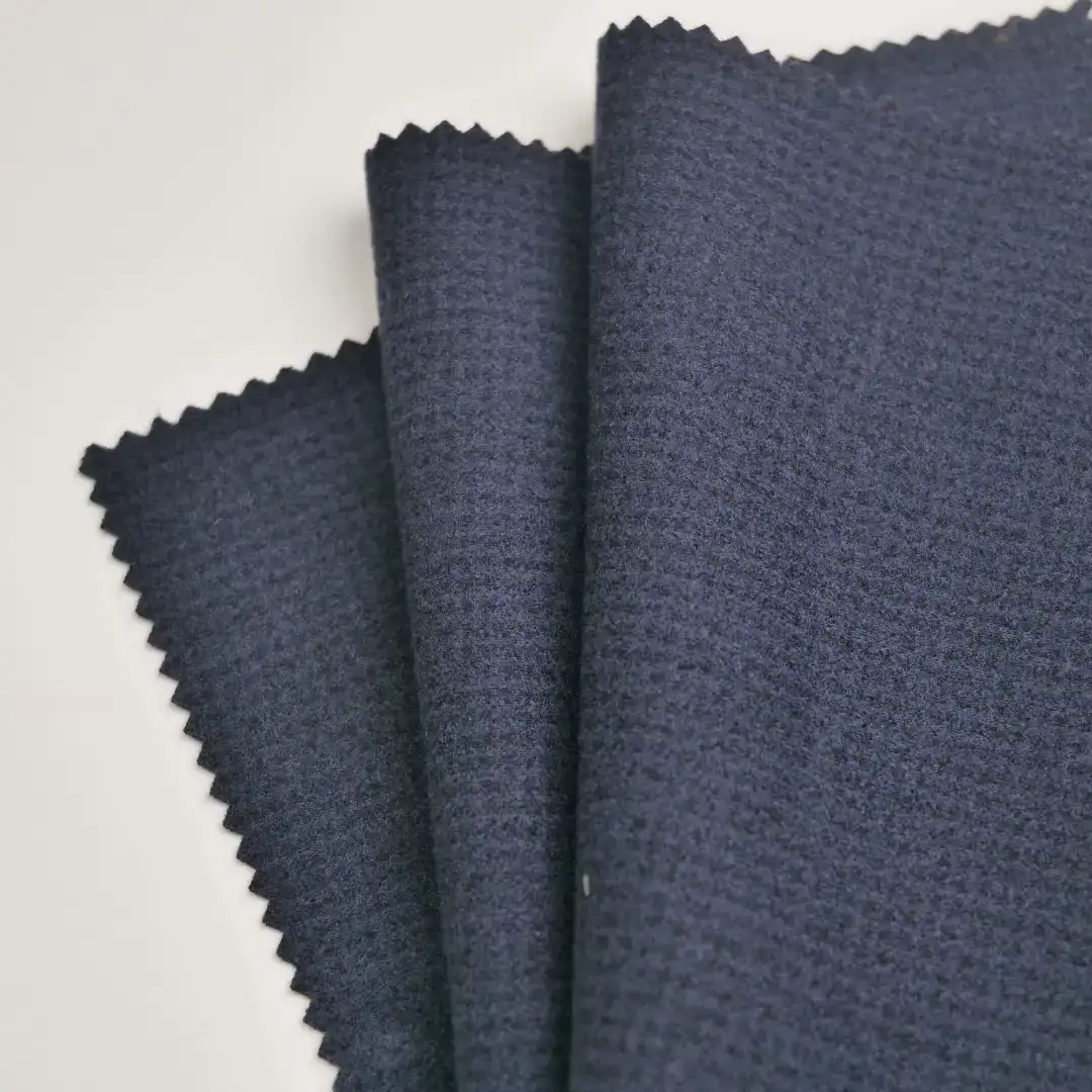 China Fabric for Jackets,Trench Coat,Overcoat,Bomber jacket Knit Woolen Fabric Woolen Polyester Dark blue-gray color buy from China wholesaler bulk order at wholesale price free worldwide shipping Alibaba
