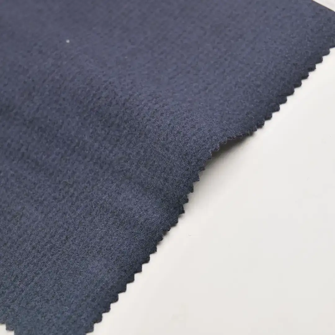 China Fabric for Jackets,Trench Coat,Overcoat,Bomber jacket Knit Woolen Fabric Woolen Polyester Dark blue-gray color buy from China wholesaler bulk order at wholesale price free worldwide shipping Alibaba