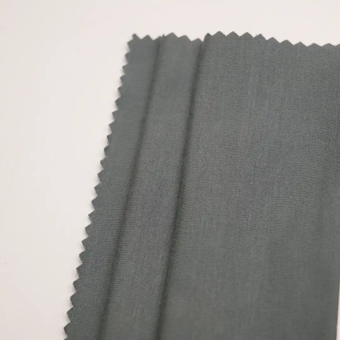 China Fabric for T-Shirt,Polo Shirt,Yoga Clothes Single Jersey Knit Fabric Polyester Spandex Dark green color buy from China wholesaler bulk order at wholesale price free worldwide shipping Alibaba