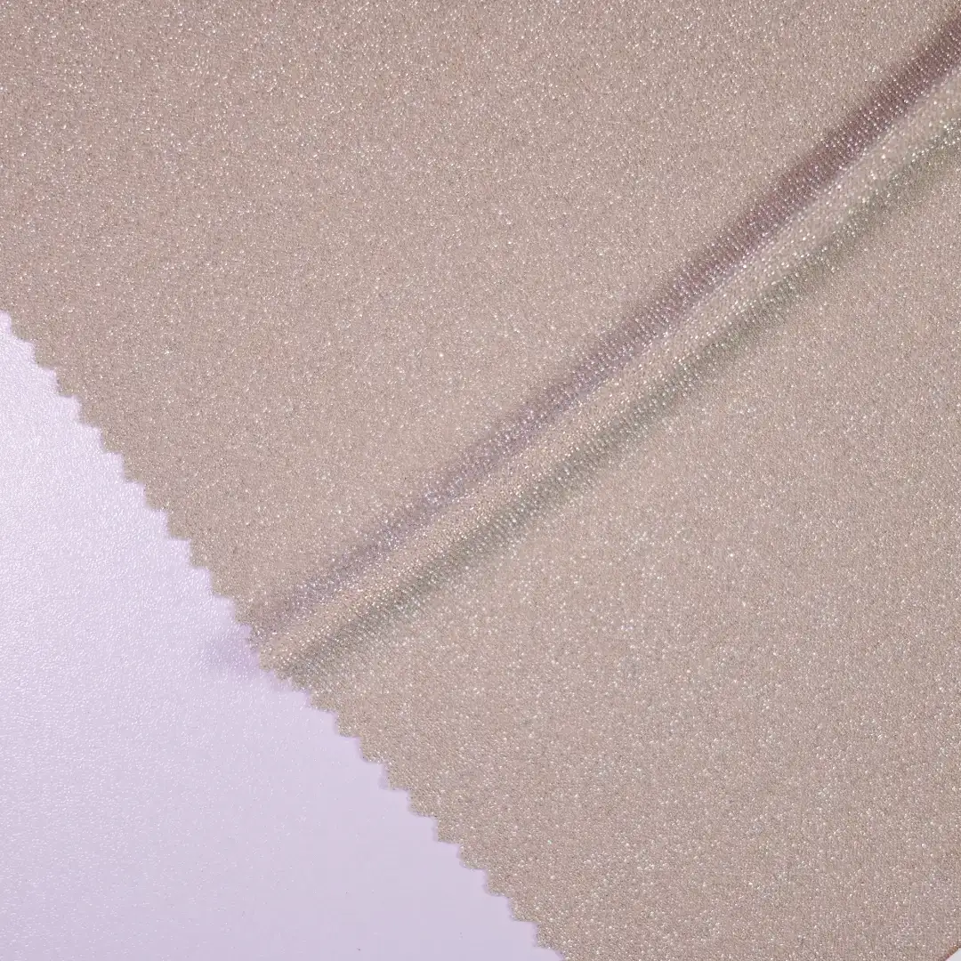 China Fabric for Tank Top,Blouse Single Jersey Knit Fabric Nylon Lurex Spandex Khaki color buy from China wholesaler bulk order at wholesale price free worldwide shipping Alibaba
