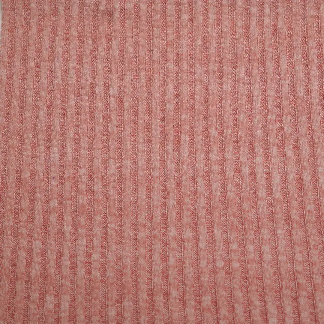 China Fabric for Open Cardigan ,Dresses (Cardigan Button)  Rib Knit Fabric Polyester Rayon Spandex Pale red color buy from China wholesaler bulk order at wholesale price free worldwide shipping Alibaba