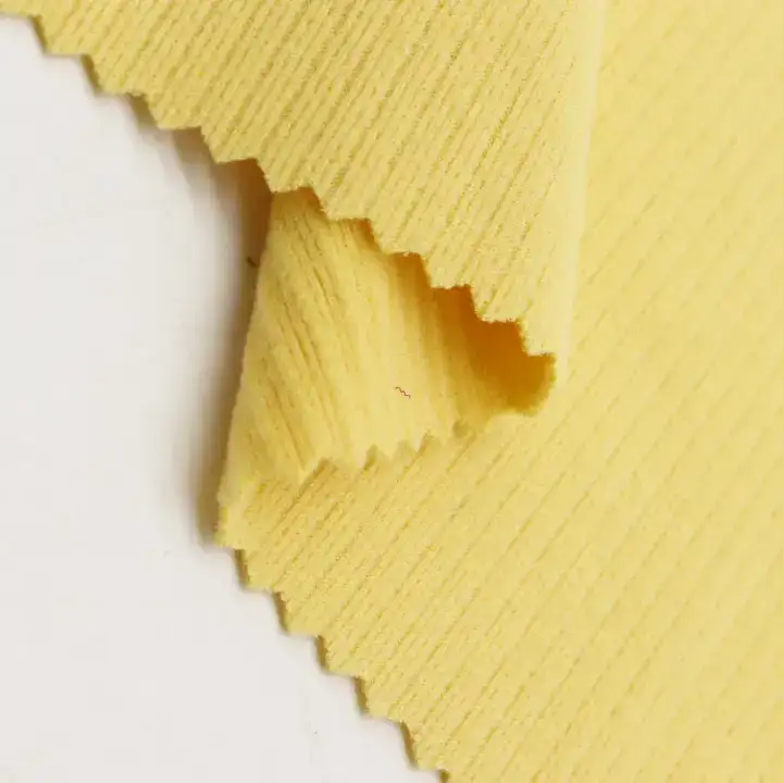 China Fabric for Jackets,Tank Top,Ladies Vest ,Dresses (Pullover)  Rib Knit Fabric Spandex Polyester YELLOW color buy from China wholesaler bulk order at wholesale price free worldwide shipping Alibaba