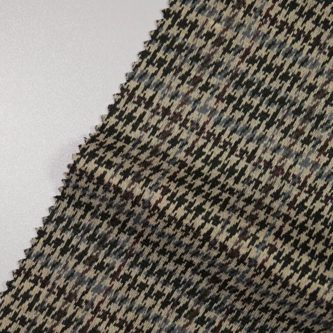 China Fabric for Jackets,Trench Coat,Overcoat Weft Jacquard Knit Fabric Polyester Rayon Spandex yarn-dyed color buy from China wholesaler bulk order at wholesale price free worldwide shipping Alibaba