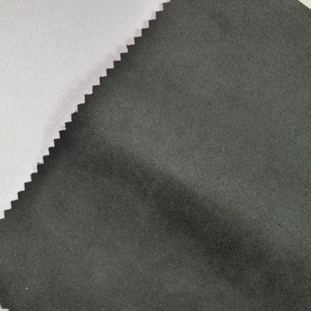 China Fabric for Jackets,Blazer Warp Suede Knit Fabric Polyester Spandex mud olive color buy from China wholesaler bulk order at wholesale price free worldwide shipping Alibaba