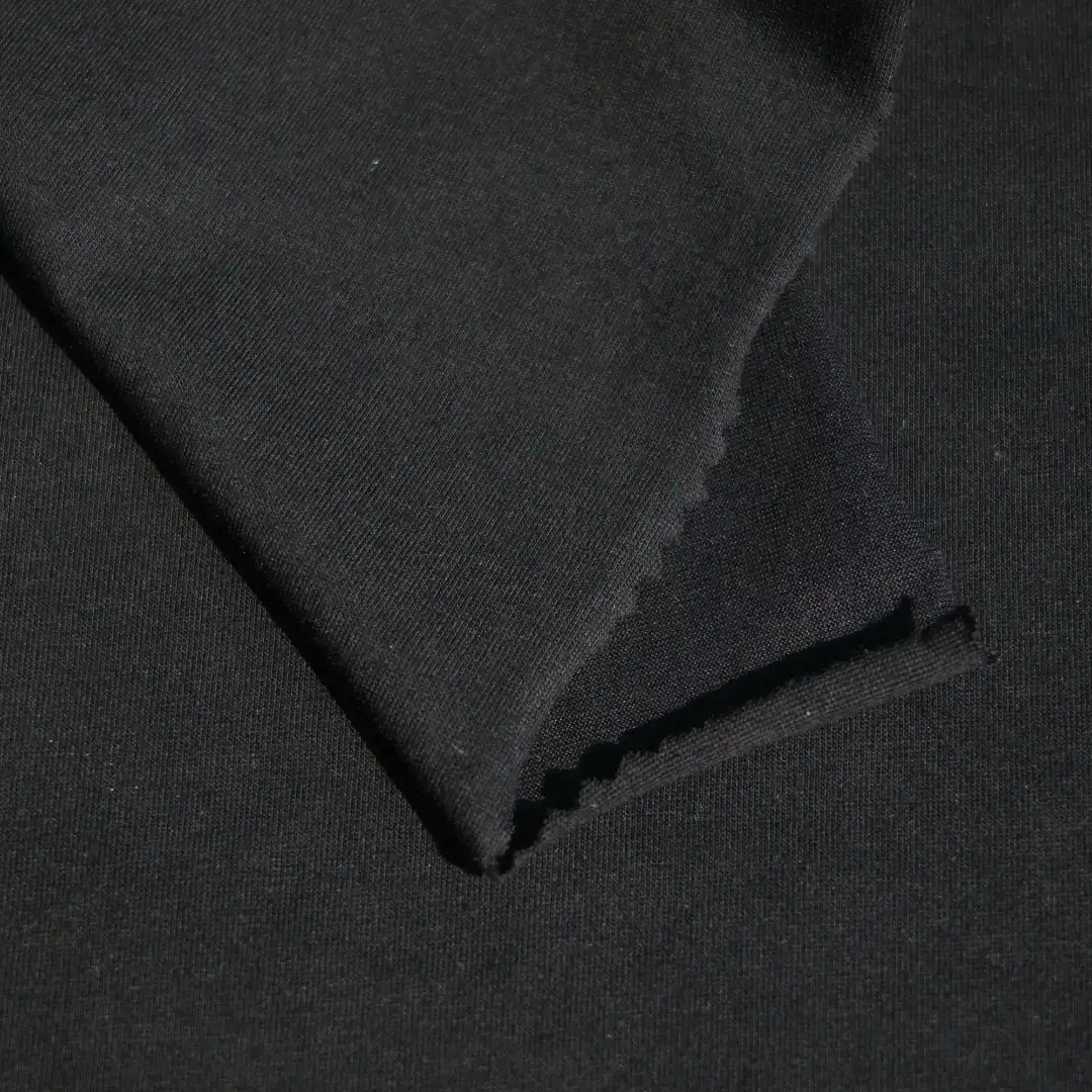 China Fabric for T-Shirt,Crop Top,Yoga Clothes Single Jersey Knit Fabric Cotton Nylon black color buy from China wholesaler bulk order at wholesale price free worldwide shipping Alibaba