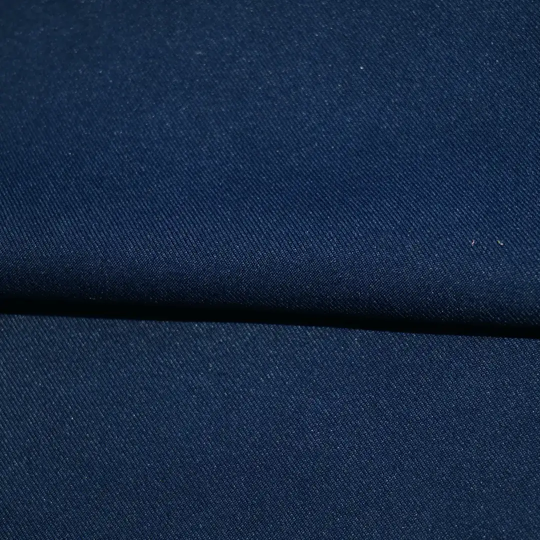 China Fabric for Pants,Blazer Cotton Twill Natural Woven Fabric Polyester Dark blue color buy from China wholesaler bulk order at wholesale price free worldwide shipping Alibaba