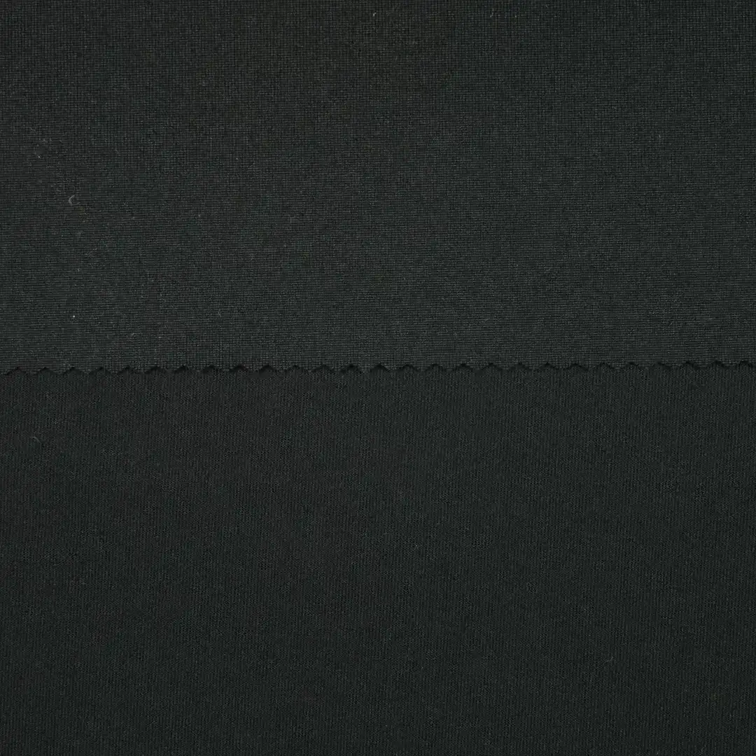 China Fabric for Jackets,Hoodie Interlock Knit Fabric Nylon Spandex black color buy from China wholesaler bulk order at wholesale price free worldwide shipping Alibaba