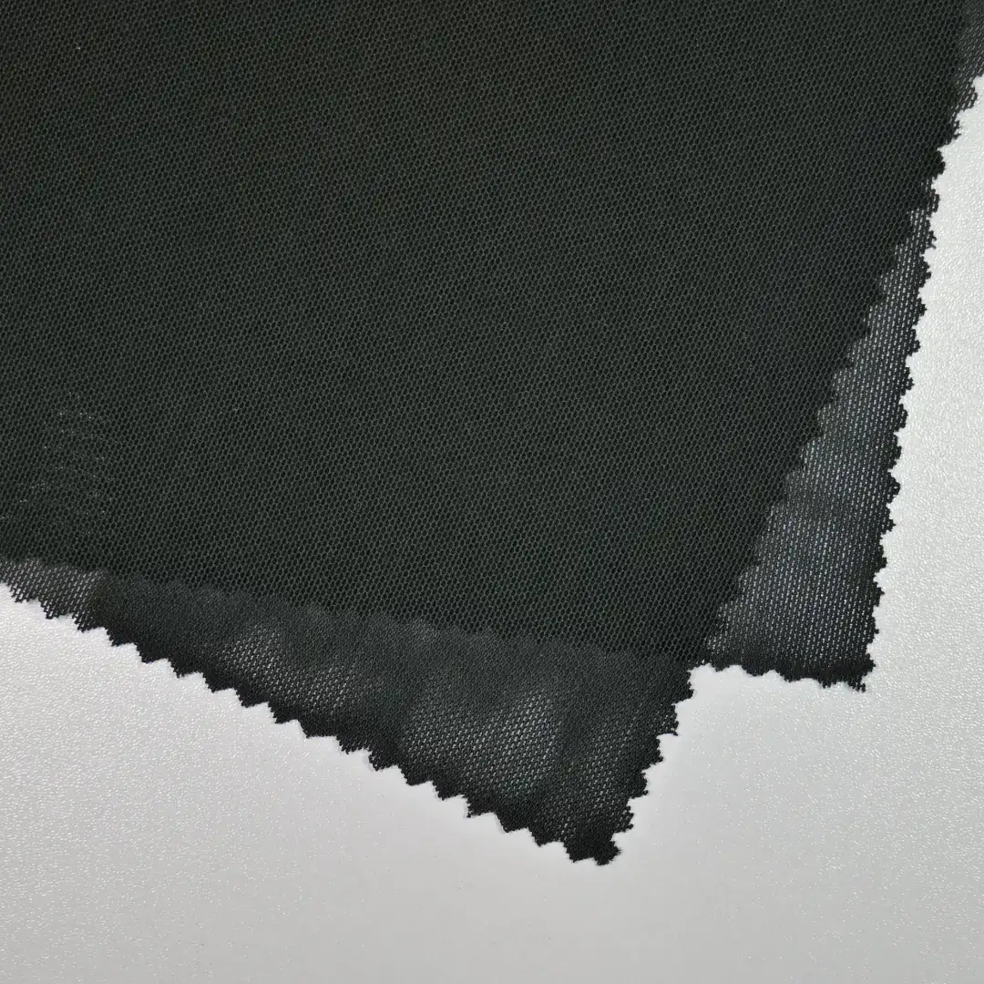 China Fabric for Skirt Mesh Knit Fabric Nylon Spandex black color buy from China wholesaler bulk order at wholesale price free worldwide shipping Alibaba