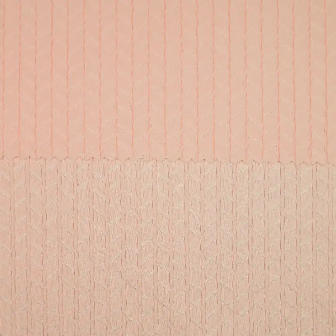 China Fabric for Blouse,Skirt Jacquard Knit Fabric Polyester Spandex Pale red color buy from China wholesaler bulk order at wholesale price free worldwide shipping Alibaba